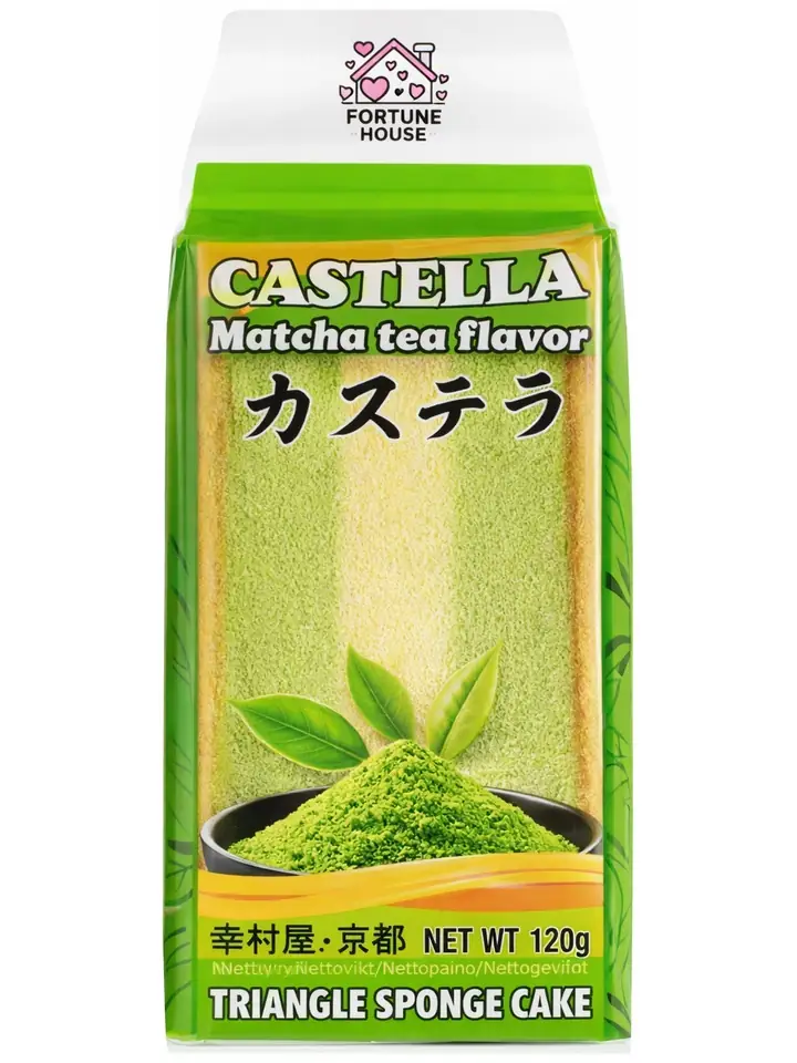 Triangle Castella Cake Matcha Flavor 120g | 三角蒸蛋糕 抹茶味 120g