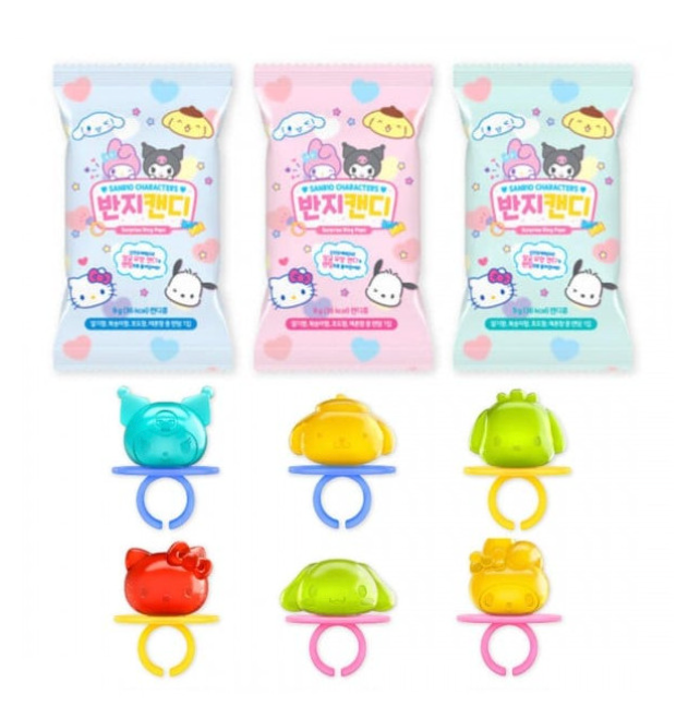 Measty Sanrio Character Ring Candy 9g | Measty 三丽鸥 戒指糖 9g