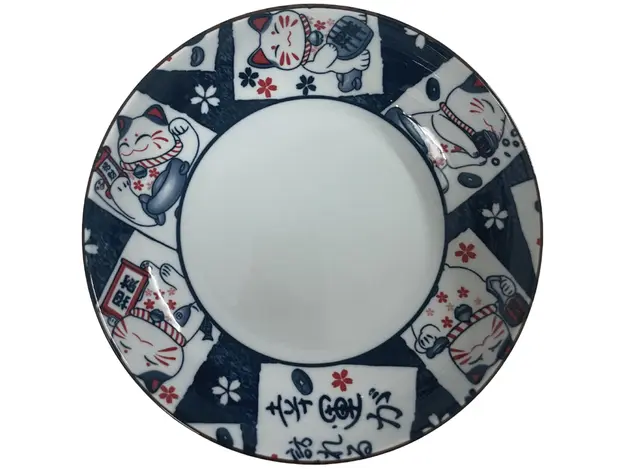 Lucky Cat Ceramic plate 17,2cm | 招财猫 陶瓷盘 17.2cm