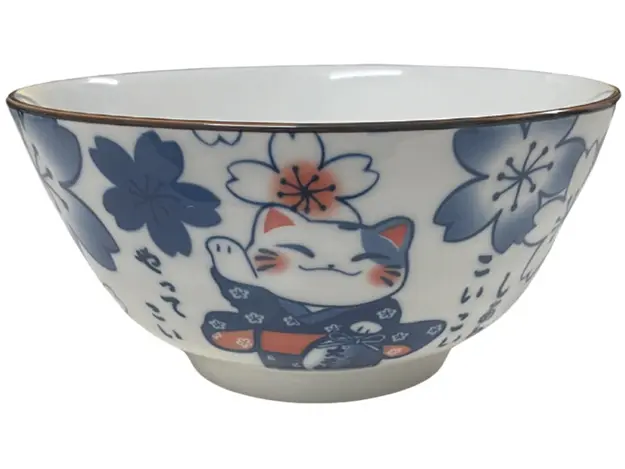 Lucky Cat Ceramic bowl 14,5 cm | 招财猫 陶瓷碗 14.5cm