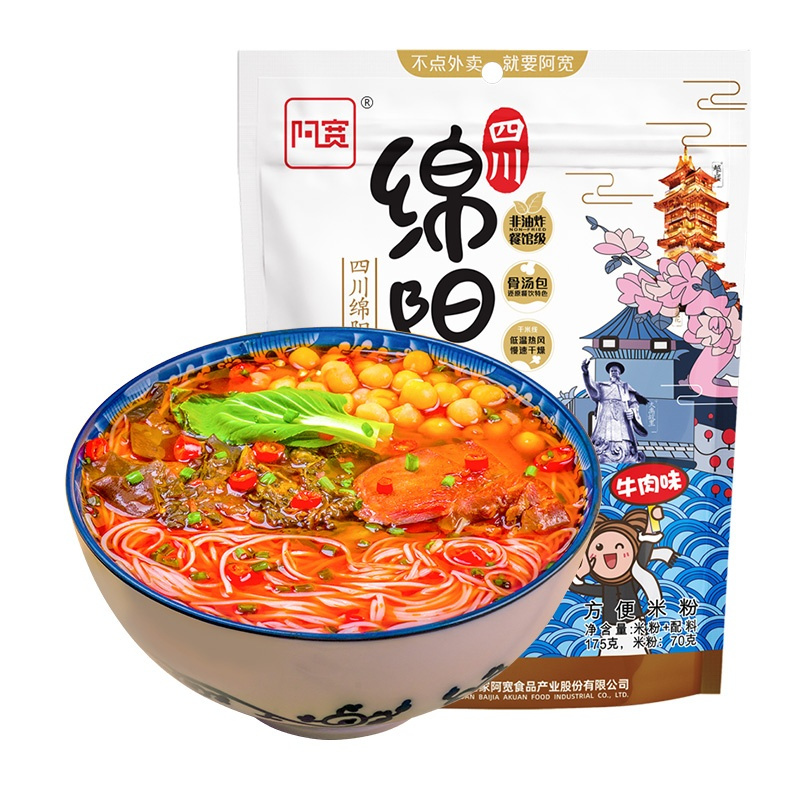 Akuan Mianyang Style Instant Noodle 150g | 阿宽 四川绵阳米粉 150g
