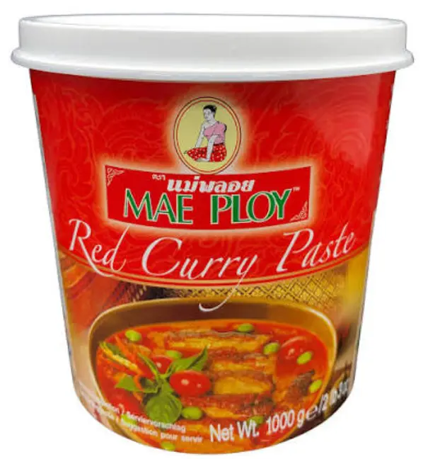 Mae Ploy Punainen Currytahna 1 kg | Mae Ploy 红咖喱酱 1kg 