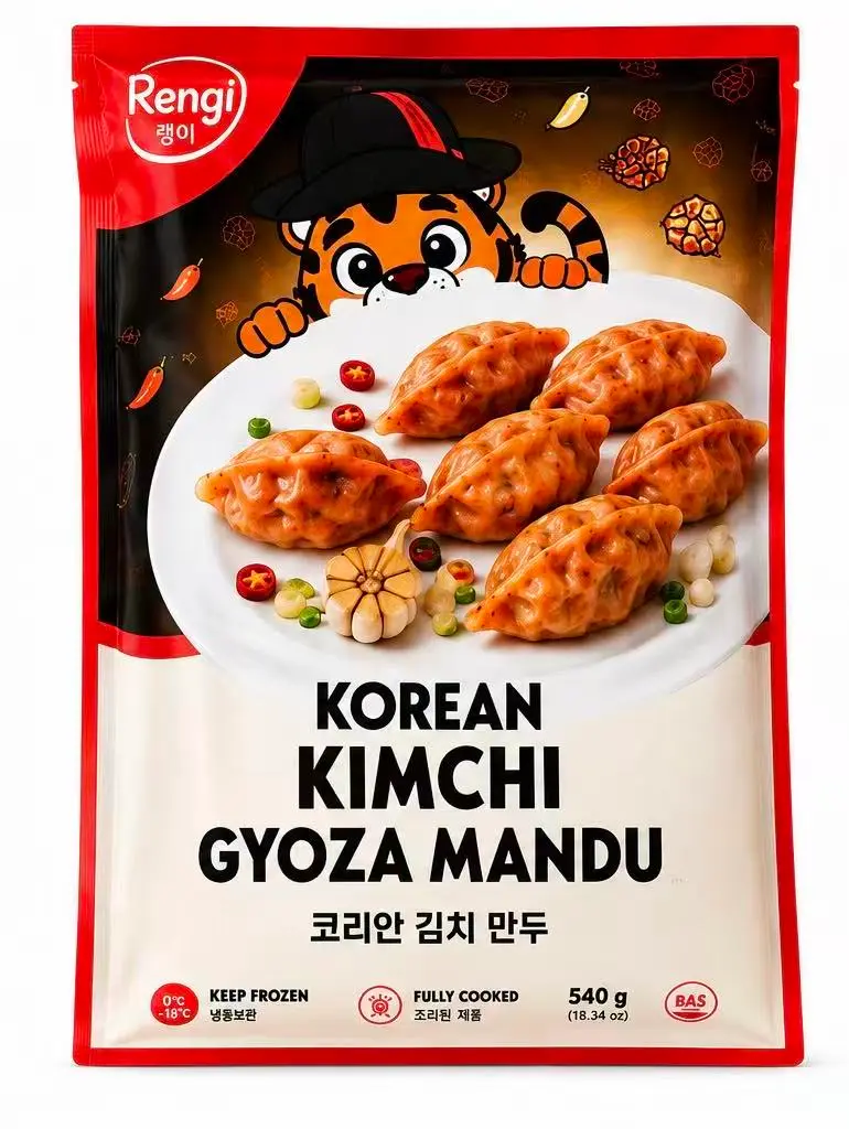 RENGI STREETFOOD Mandu Gyoza Kimchi Flavor 595g | RENGI STREETFOOD 韩式饺子 泡菜味 595g