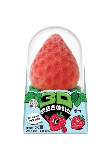 DingFeng 3D-Jäätelö Mansikan Maku 75 g | 鼎丰 3D立体冰淇淋 草莓味 75g