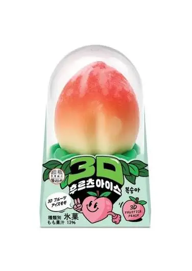 DingFeng 3D-Jäätelö Persikan Maku 75 g | 鼎丰 3D立体冰淇淋 桃子味 75g