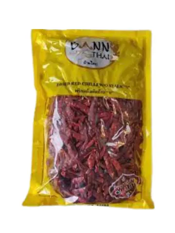 Baan Thai Kuivattu Punainen Chili, Ilman Kantaa S 1 kg | BANN THAI 带茎干辣椒 S 1kg