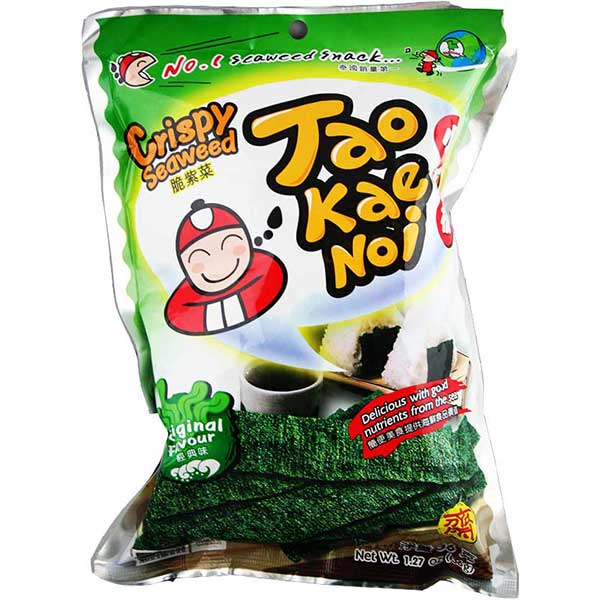 TAOKAENOI Rapea Merilevä, Original Maku 32 g | 小老板 紫菜零食 原味 32g