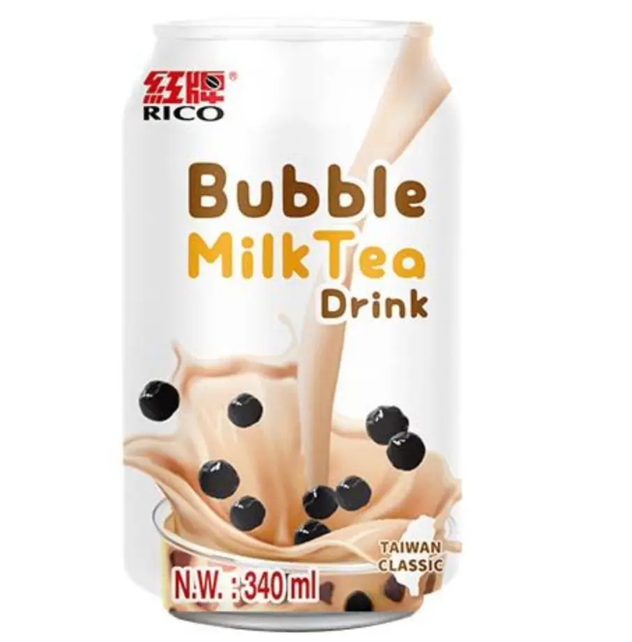 RICO Bubble Milk Tea Drink Original Flavor 340ml | 红牌 波霸奶茶 原味 340ml