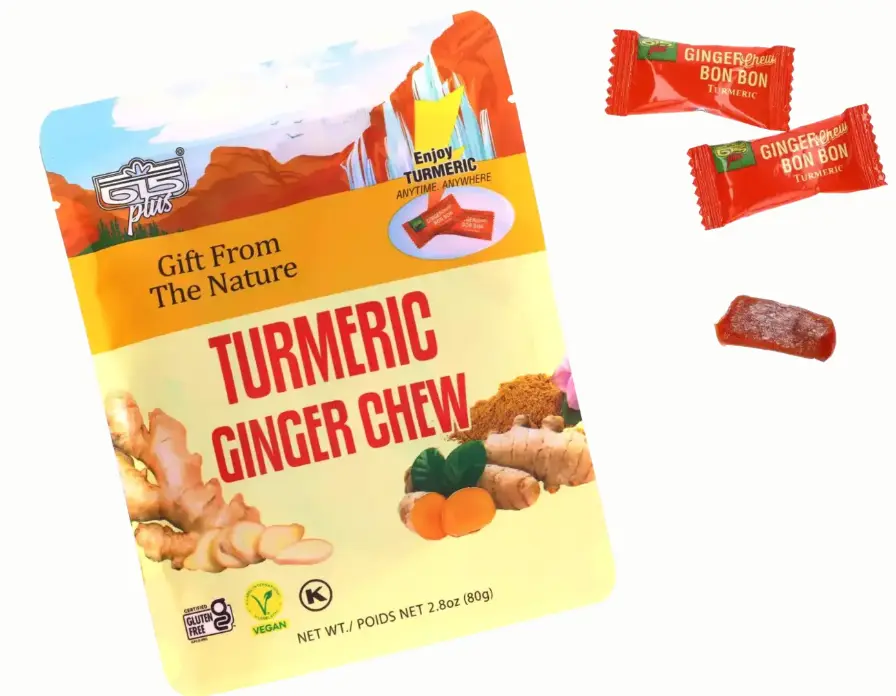 615Plus Turmeric Ginger Chewy Candy 80g | 615Plus 姜黄姜味软糖 80g