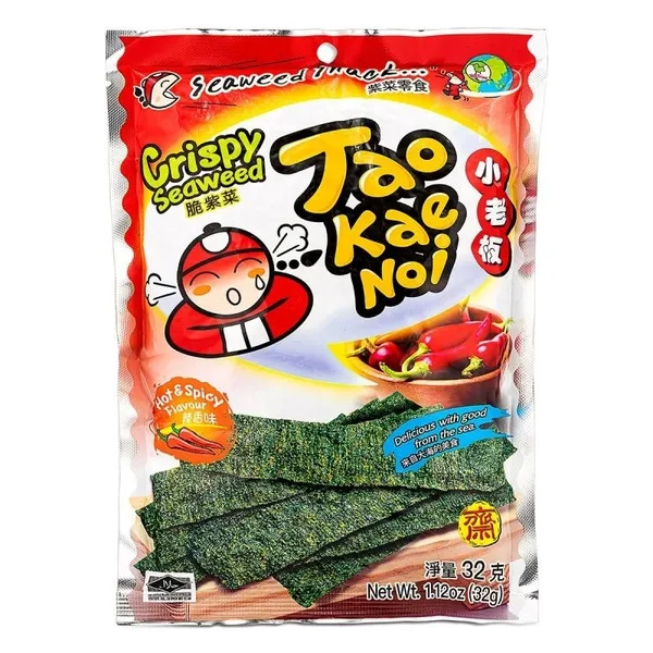 Taokaenoi Crispy Seaweed Spicy Flavor 32g | 小老板 海苔 香辣味 32g