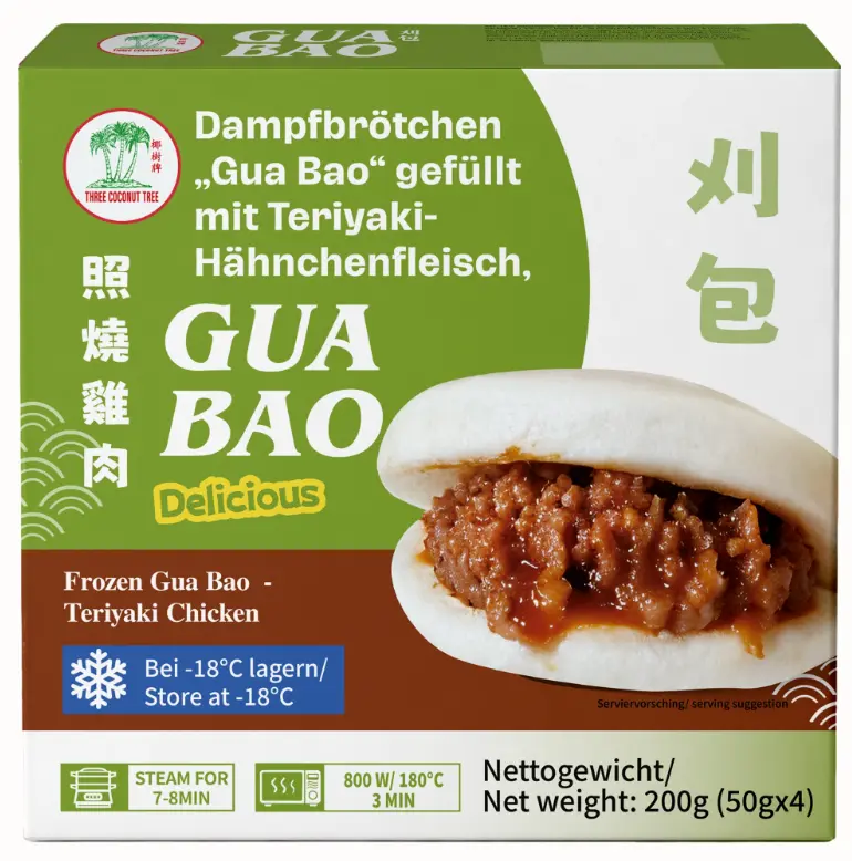 TCT Pakastettu gua bao -höyrysämpylä, teriyakikanan maku 200 g | TCT 刈包 照烧鸡肉味 200g