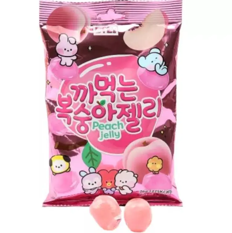 BT21 Peeling Soft Candy Peach Flavor 76g | BT21 剥皮软糖 水蜜桃味 76g
