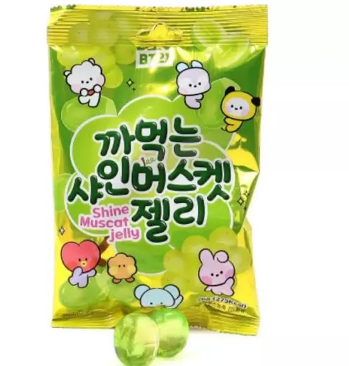 BT21 Peeling Soft Candy Shinemuscat Flavor 76g | BT21 剥皮软糖 阳光玫瑰葡萄味 76g