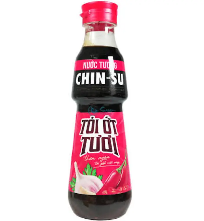 CHIN SU Soy Sauce Chili Garlic Flavor 330ml | CHIN SU 蒜香辣椒酱油 330ml