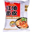 A-Kuan Extra Large Leveät nuudelit chiliöljyllä, tulisen mala-mausteiset 140 g | 阿宽 超大袋红油面皮 麻辣味 140g